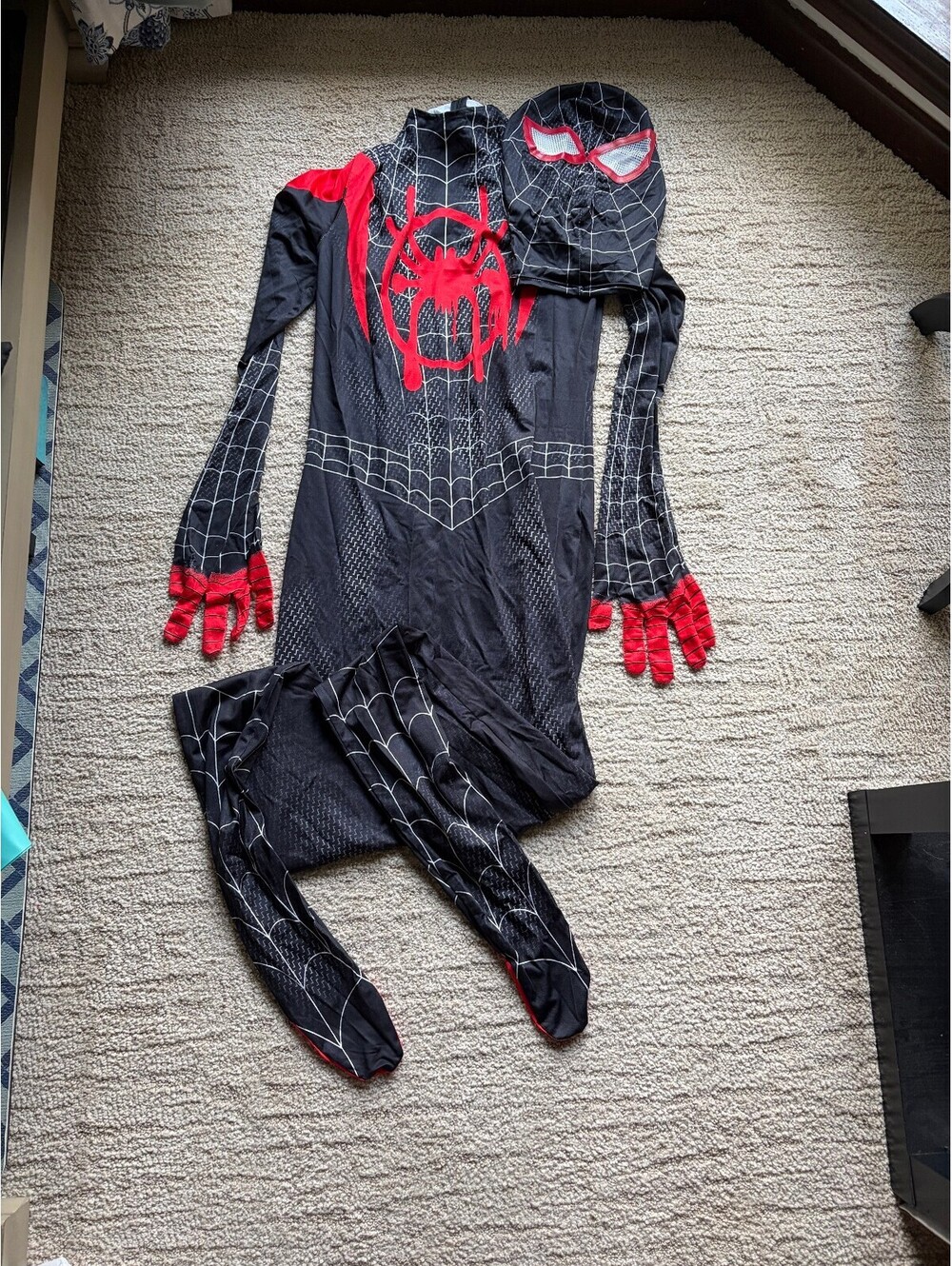 Marvel Spider-Man Miles Morales Costume Full Body Suit with Mask
